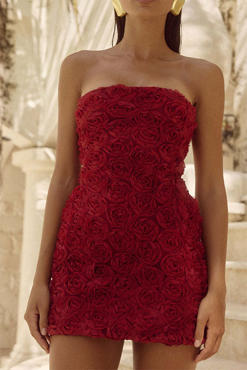 Rowangirl Flower Print Hip-Hugging Short Dress