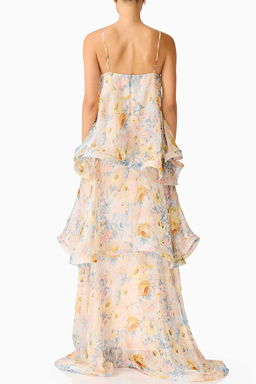 Rowangirl  Floral Layered Long Dress