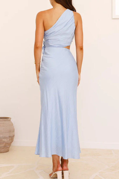 Rowangirl  Stylish One Shoulder Strapless Dress