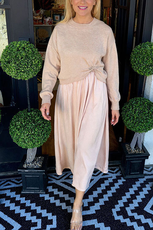 Rowangirl Stylish Long-sleeved Sweater And Coat Set