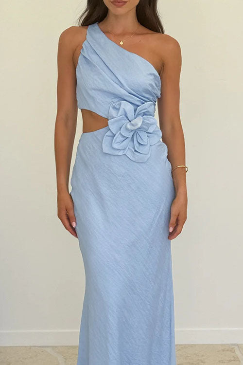 Rowangirl  Stylish One Shoulder Strapless Dress