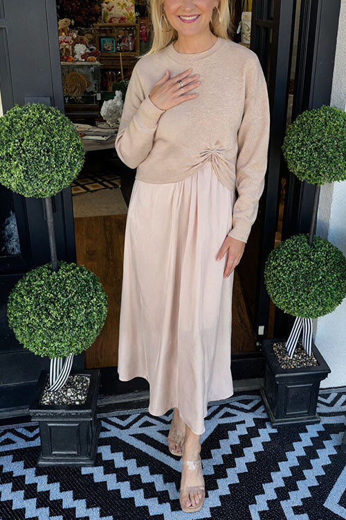 Rowangirl Stylish Long-sleeved Sweater And Coat Set