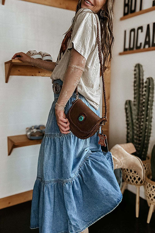 Rowangirl Layered Cake Denim Skirt