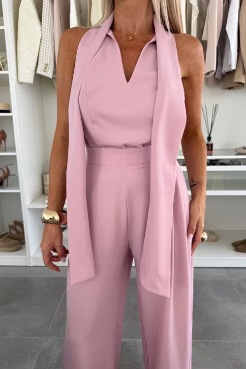 Rowangirl Sleeveless Deep V Jumpsuit