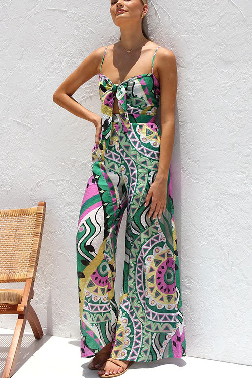 Rowangirl Printed Fashion Suspender Jumpsuit