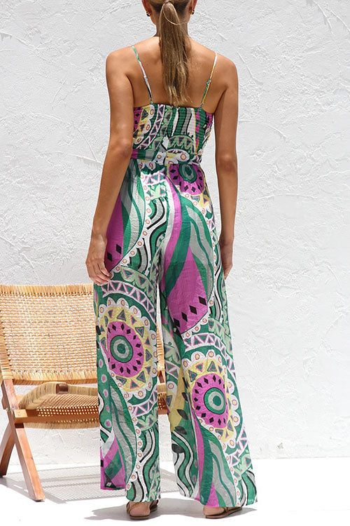 Rowangirl Printed Fashion Suspender Jumpsuit