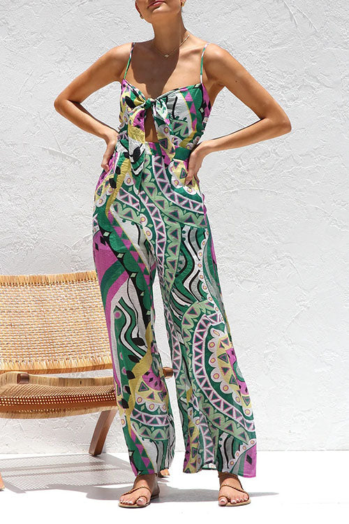 Rowangirl Printed Fashion Suspender Jumpsuit