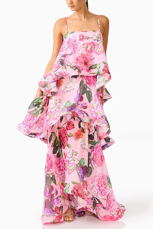 Rowangirl  Floral Layered Long Dress