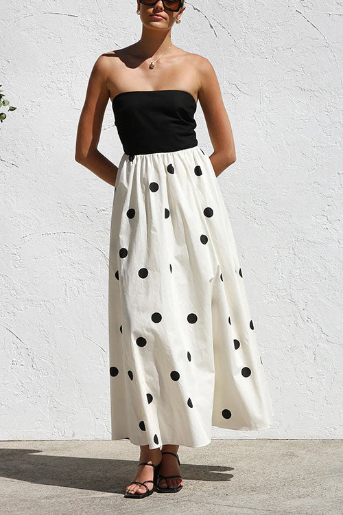 Rowangirl  Breast-hugging Elegant A-line Long Skirt