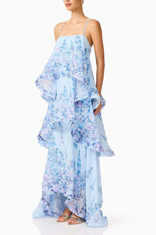 Rowangirl  Floral Layered Long Dress
