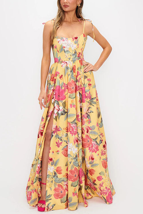 Rowangirl Strapless Floral Long Dress