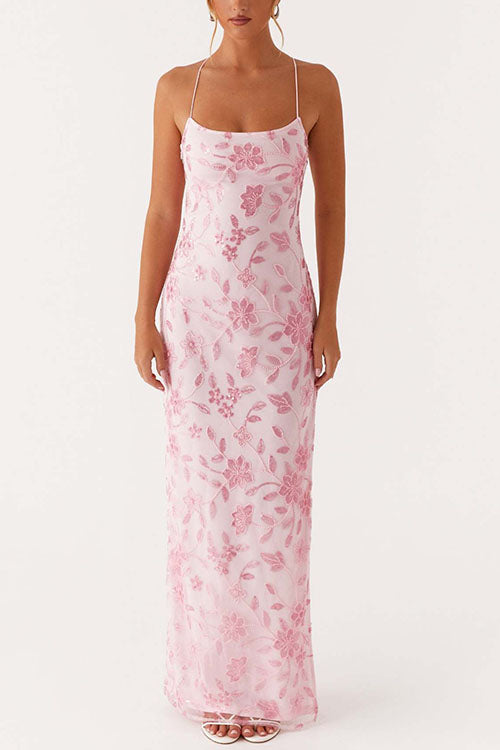 Rowangirl  High-Slit Backless Long Dress