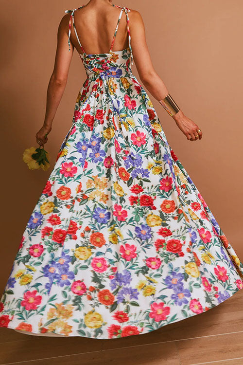 Rowangirl Strapless Floral Long Dress