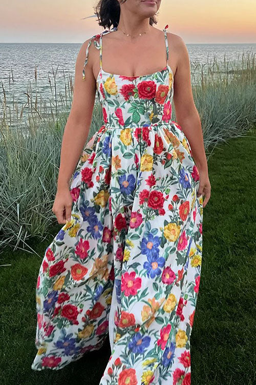 Rowangirl Strapless Floral Long Dress