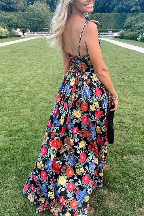 Rowangirl Strapless Floral Long Dress