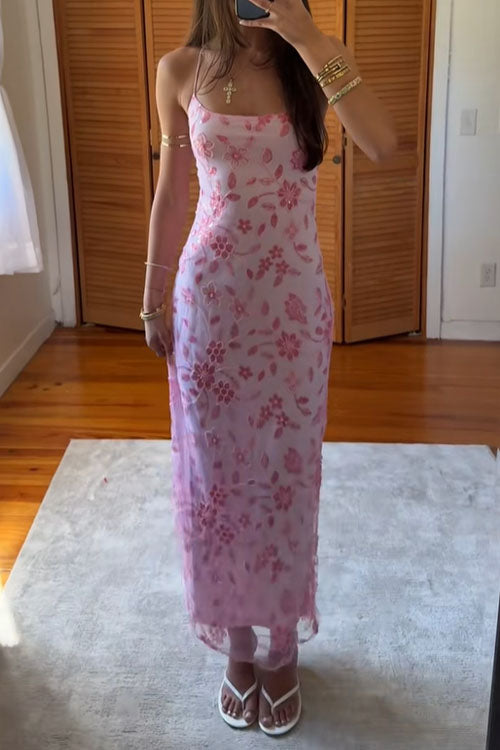 Rowangirl  High-Slit Backless Long Dress