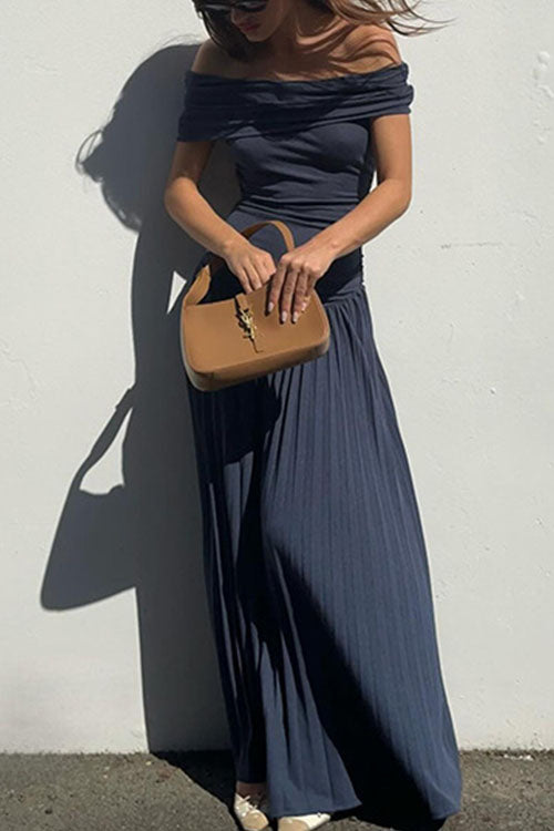 Rowangirl  Off-shoulder One-shoulder Fashionable And Elegant Tube Top Dress