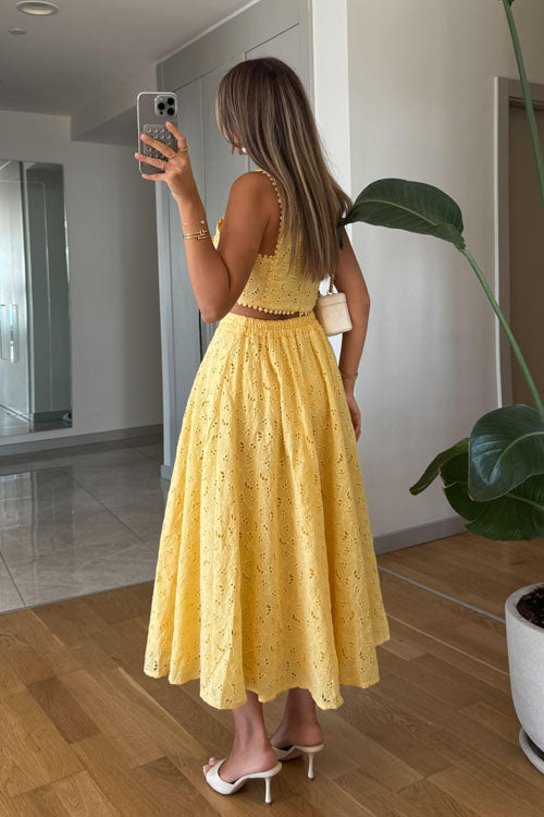 Rowangirl Sleeveless Lace Skirt Suit