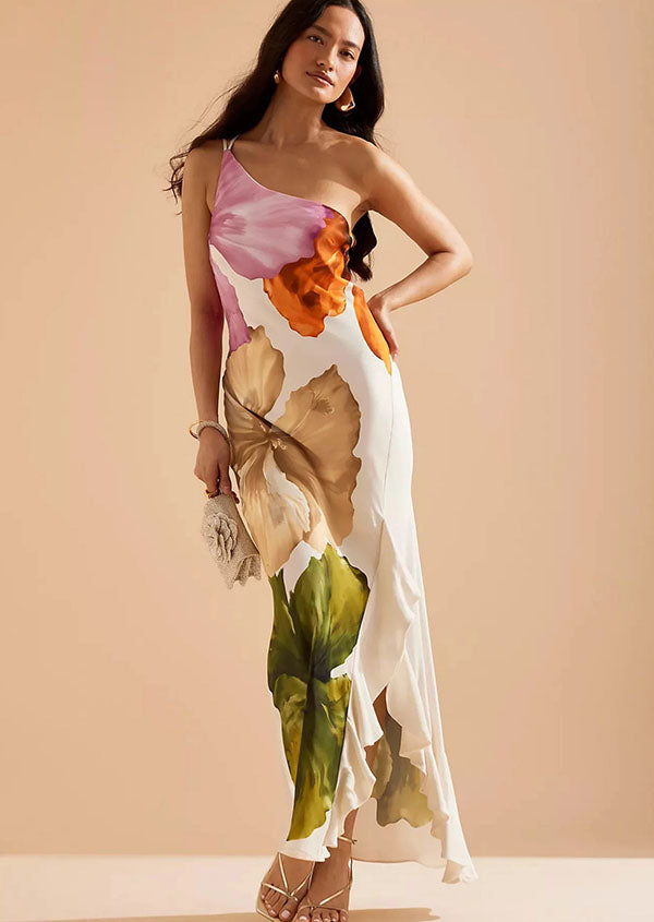 Rowangirl  OneShoulder Large Print Dress