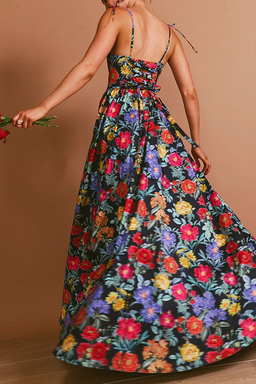 Rowangirl Strapless Floral Long Dress