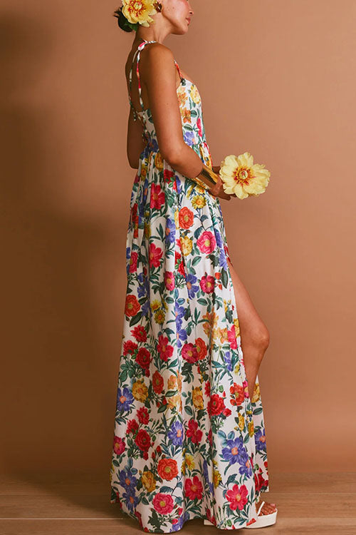 Rowangirl Strapless Floral Long Dress