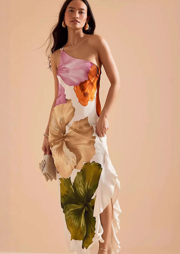Rowangirl  OneShoulder Large Print Dress