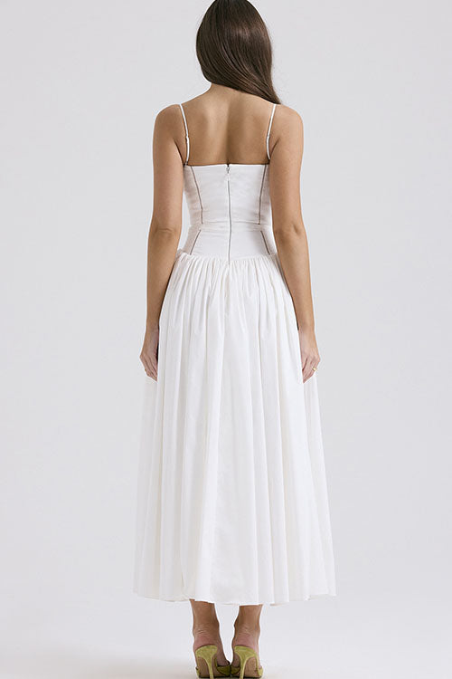 Rowangirl  Elegant Floral Suspender Dress