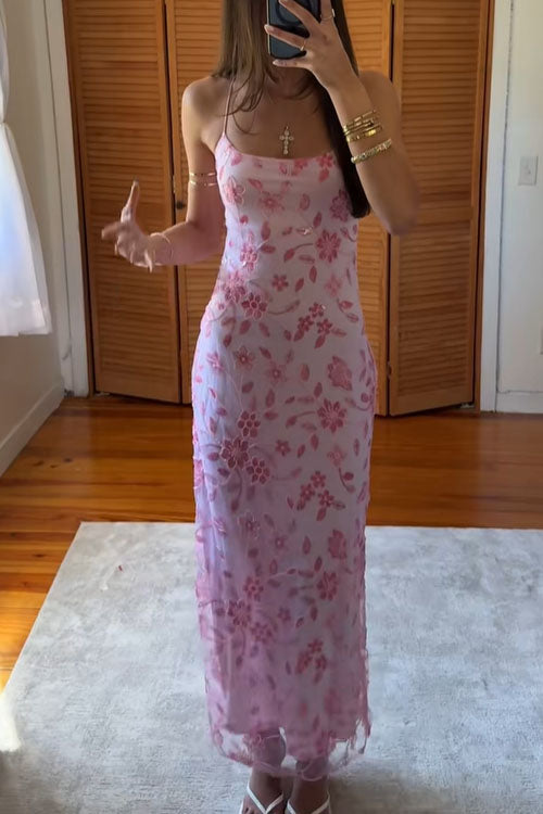 Rowangirl  High-Slit Backless Long Dress