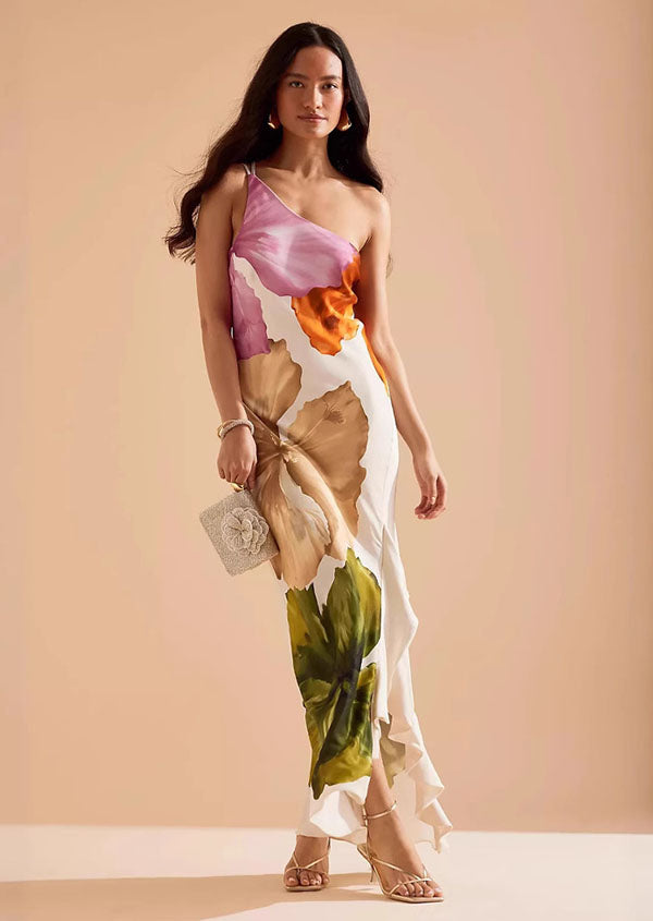 Rowangirl  OneShoulder Large Print Dress
