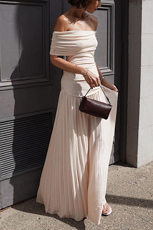 Rowangirl  Off-shoulder One-shoulder Fashionable And Elegant Tube Top Dress