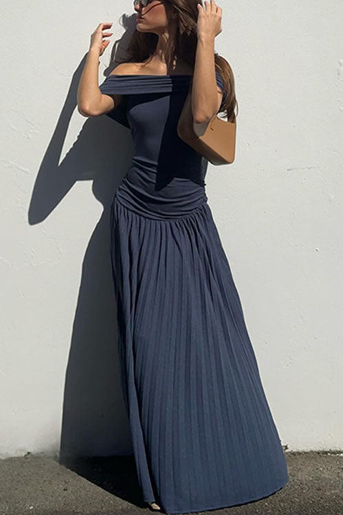 Rowangirl  Off-shoulder One-shoulder Fashionable And Elegant Tube Top Dress