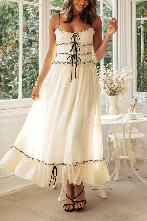 Rowangirl  Long Strappy Patchwork Dress
