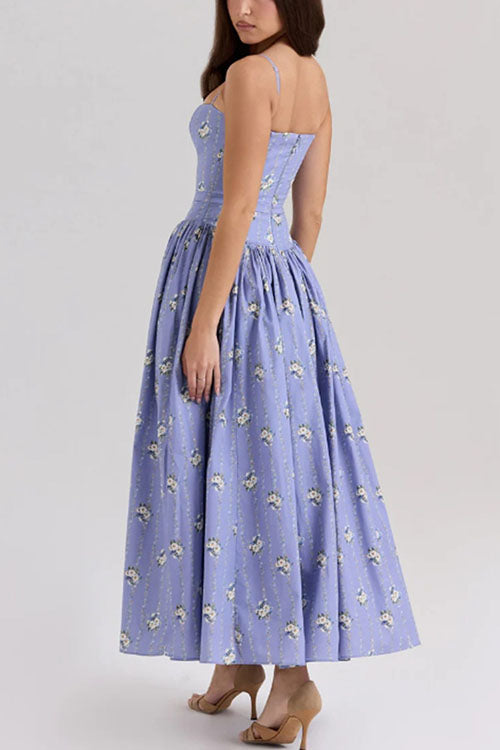 Rowangirl  Elegant Floral Suspender Dress
