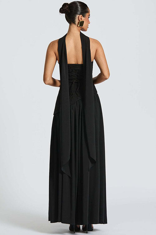 Rowangirl  Strapless Solid Color Slit Dress