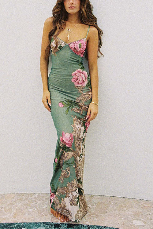 Rowangirl  Resort Style Slim Fit Printed Dress