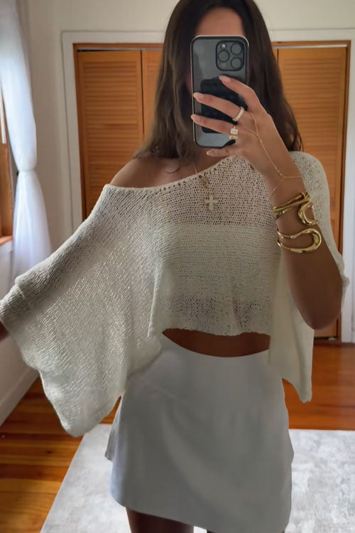 Rowangirl Shawl Fringed Knitted Top Poncho