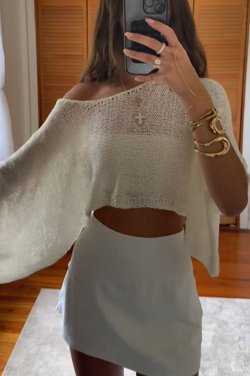 Rowangirl Shawl Fringed Knitted Top Poncho