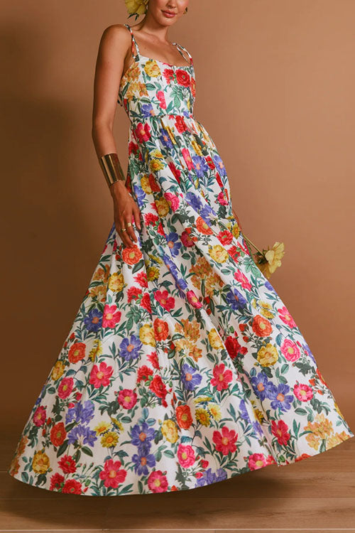 Rowangirl Strapless Floral Long Dress