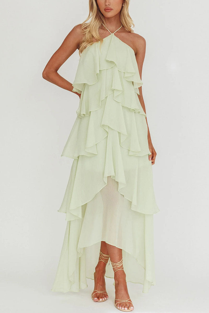 Rowangirl  Romantic Manor Halter Neck Long Dress