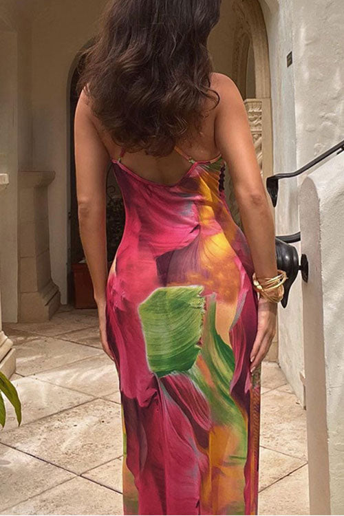 Rowangirl Stylish Printed Resort Slip Dress
