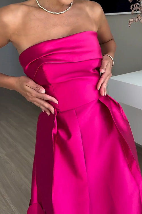 Rowangirl Tube Top High Waist Evening Dress