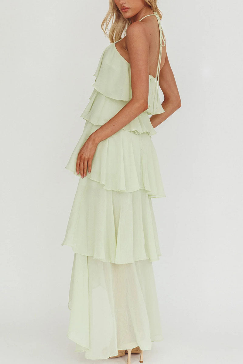 Rowangirl  Romantic Manor Halter Neck Long Dress