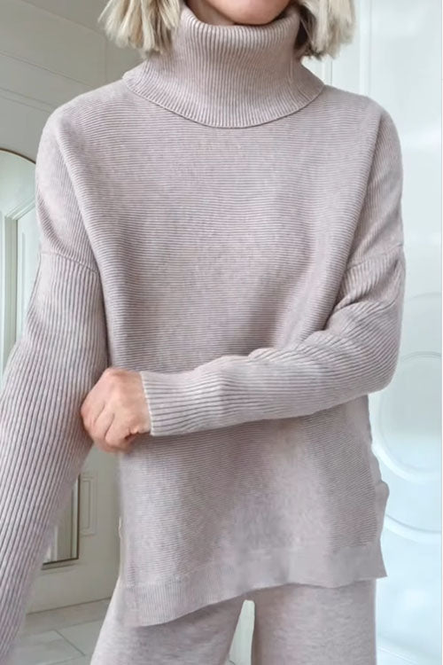 Rowangirl Turtleneck Long-Sleeved Loose Sweater Set