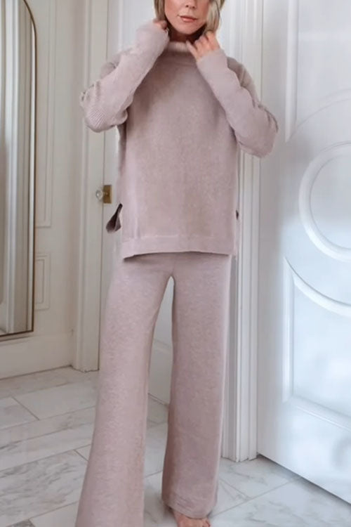 Rowangirl Turtleneck Long-Sleeved Loose Sweater Set