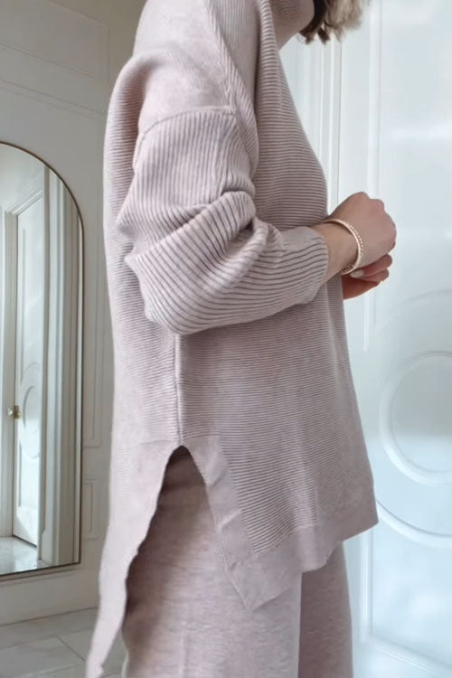 Rowangirl Turtleneck Long-Sleeved Loose Sweater Set