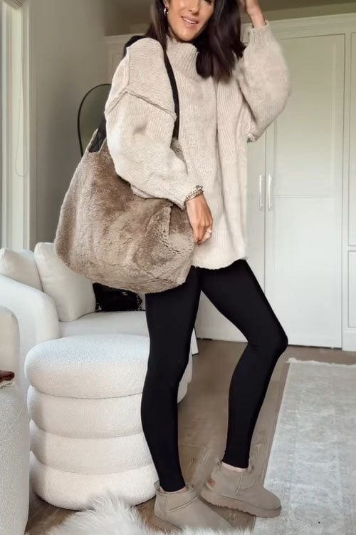 Rowangirl Fashionable Loose Knitted Long Sweater