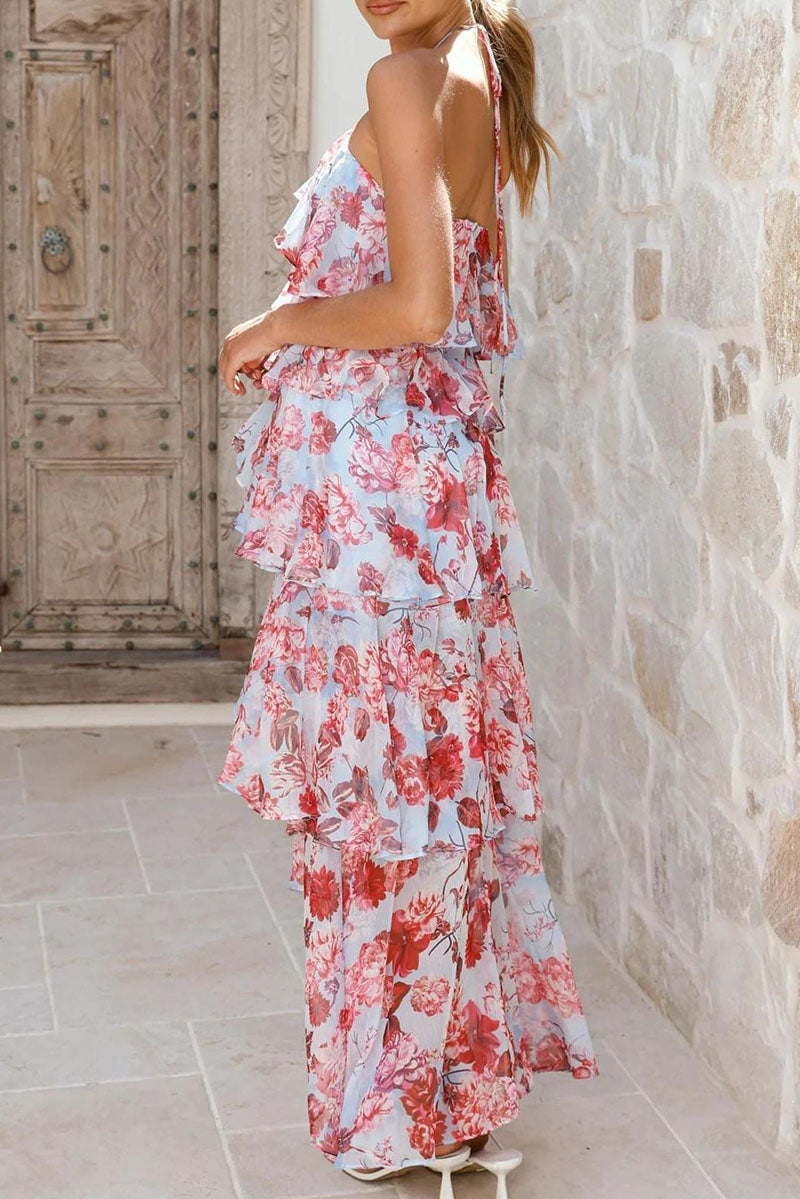 Rowangirl  Romantic Manor Halter Neck Long Dress