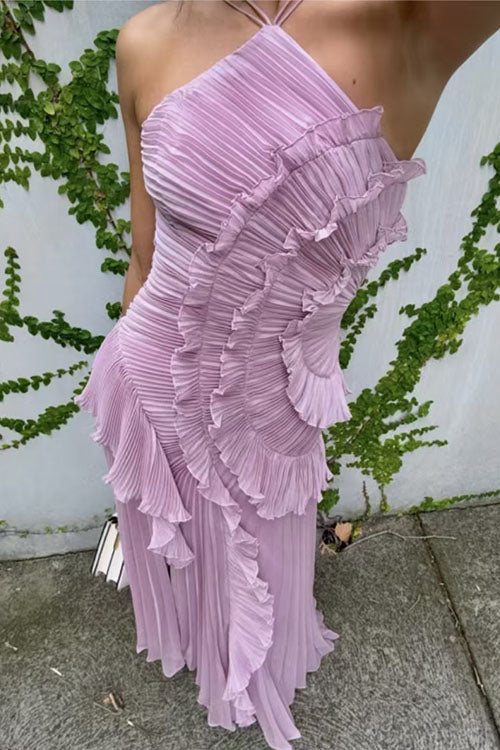 Rowangirl  Ruffled Pleated Dress