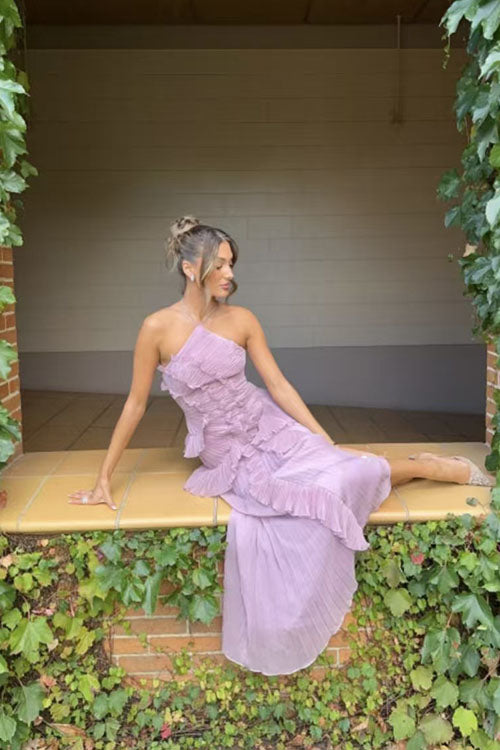 Rowangirl  Ruffled Pleated Dress