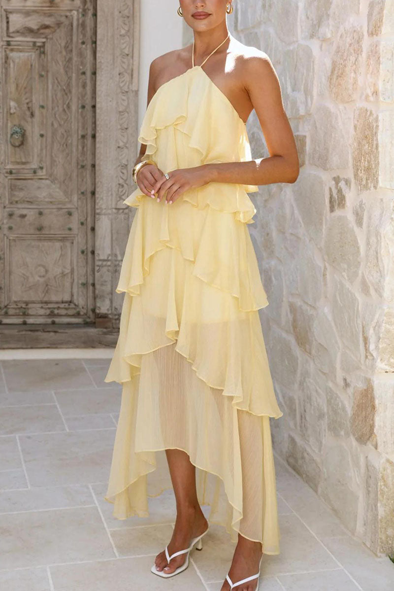 Rowangirl  Romantic Manor Halter Neck Long Dress